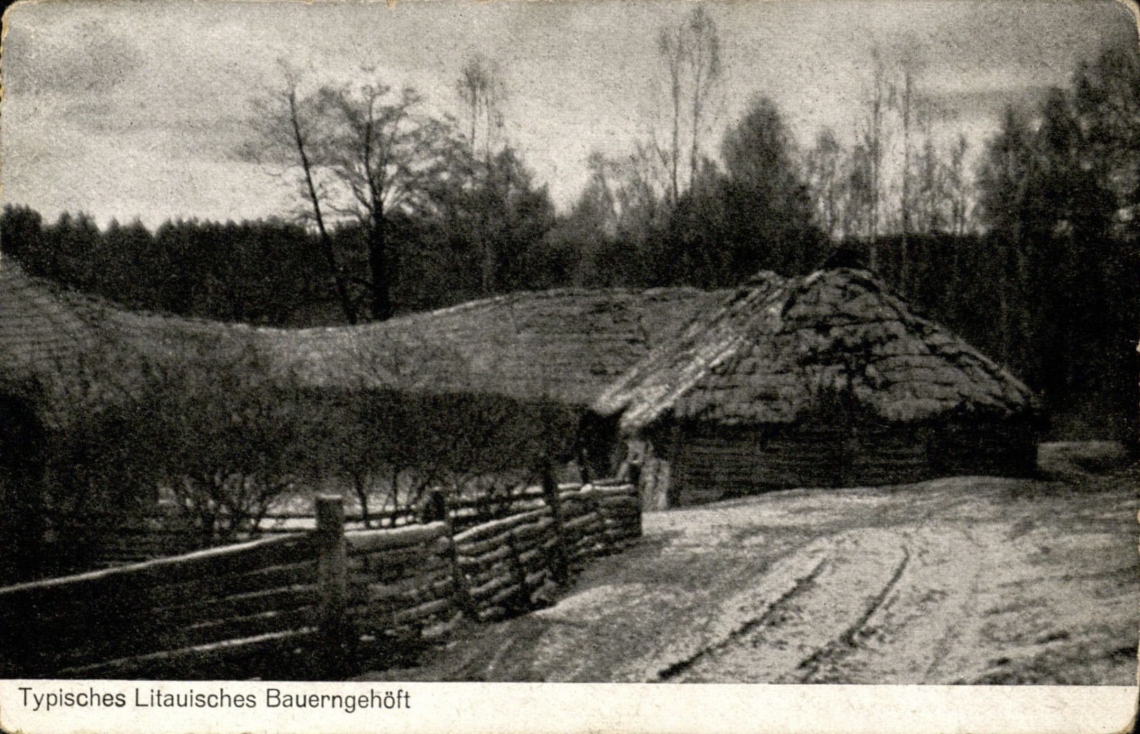 Lietuviška valstiečių troba. Atvirukas, išleistas Berlyne. [1915–1918]
