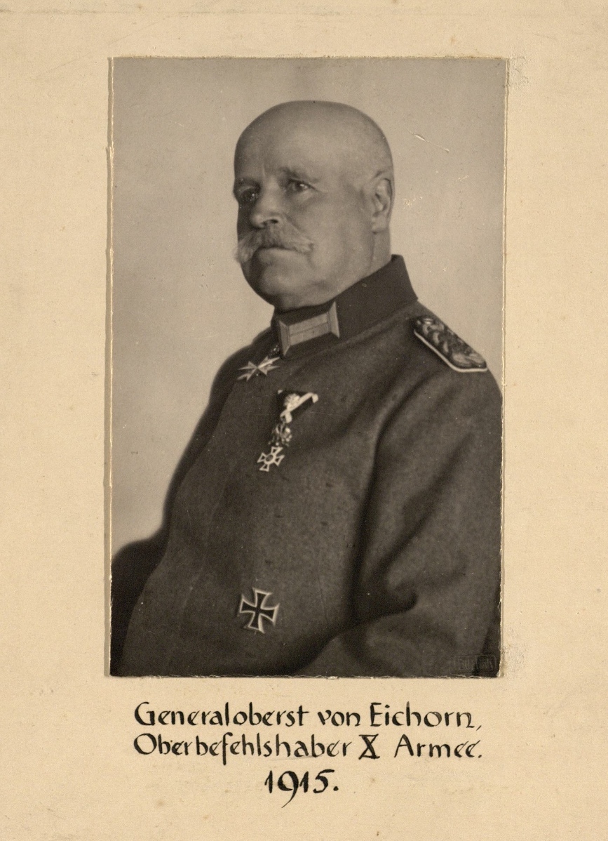 Hermanas fon Aichhornas (Eichhorn, 1848–1918). Vokiečių X armijos vyriausiasis vadas, generolas, rezidavęs Klementinos Tiškevičienės rūmuose (dab. Lietuvos mokslų akademijos Vrublevskių biblioteka). 1915