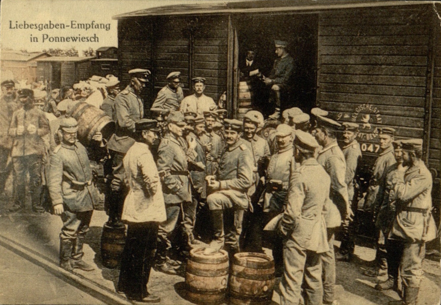 Vokiečiai Panevėžyje. Atvirukas. [1914–1918]