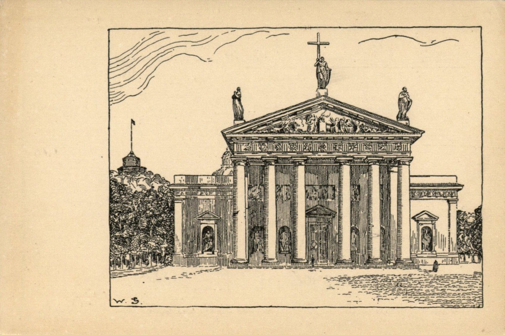 Vilniaus katedra. Atvirukas. [1915–1918]