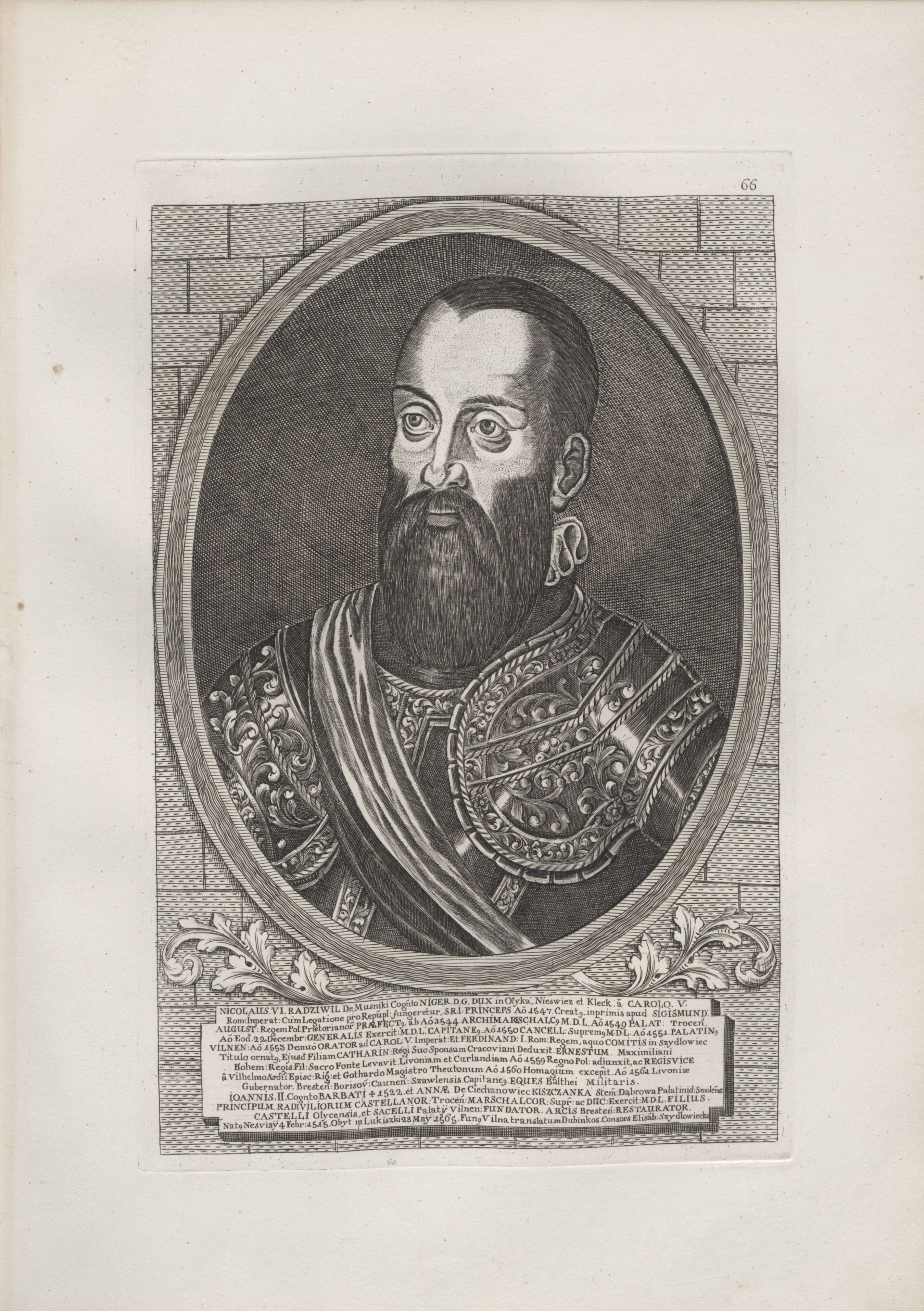 Mikalojus Radvila Juodasis (1515–1565) : vario raižinys, XVIII a.