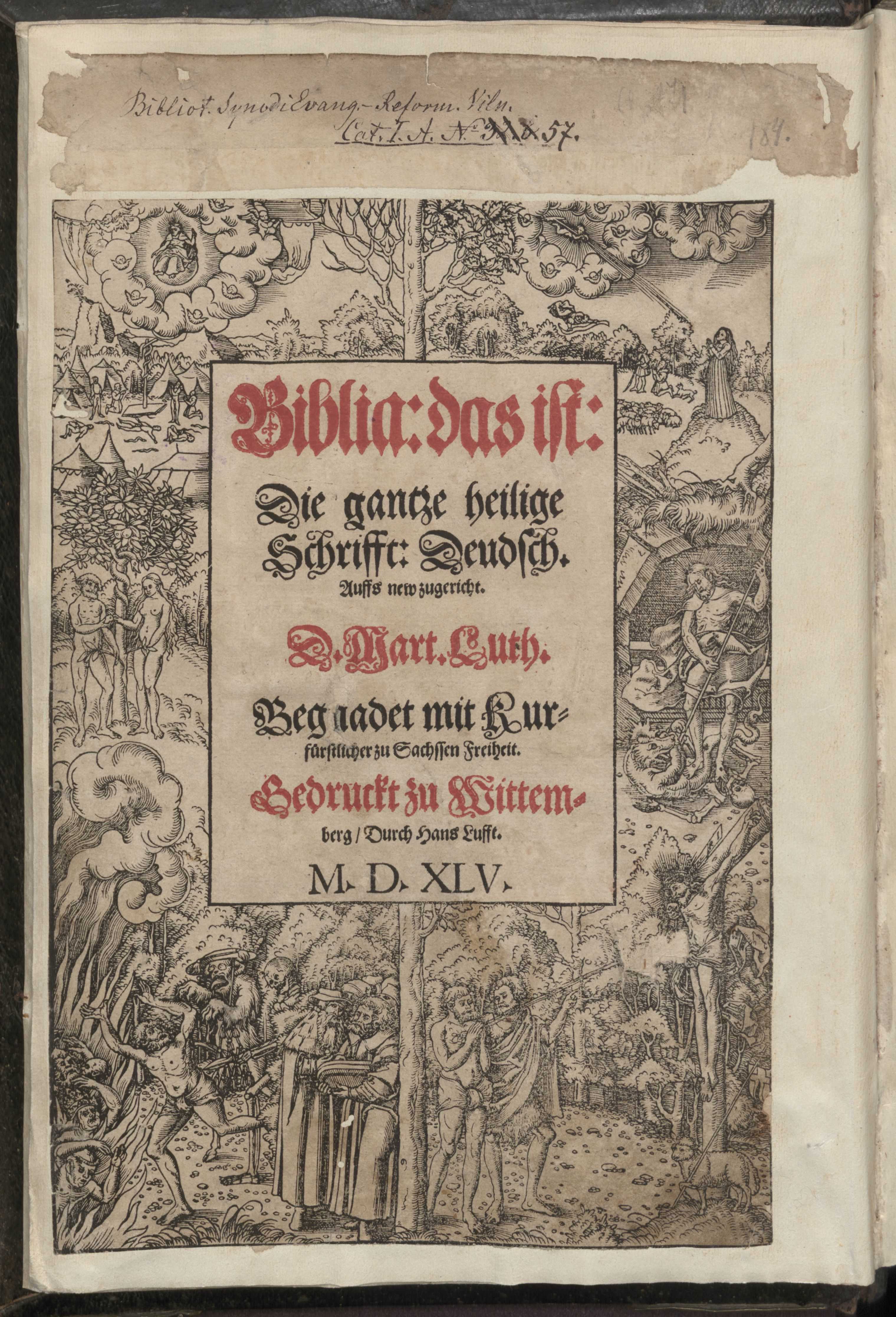 Biblia, das ist die gantze heilige Schrifft Deudsch auffs new zugericht (1545)