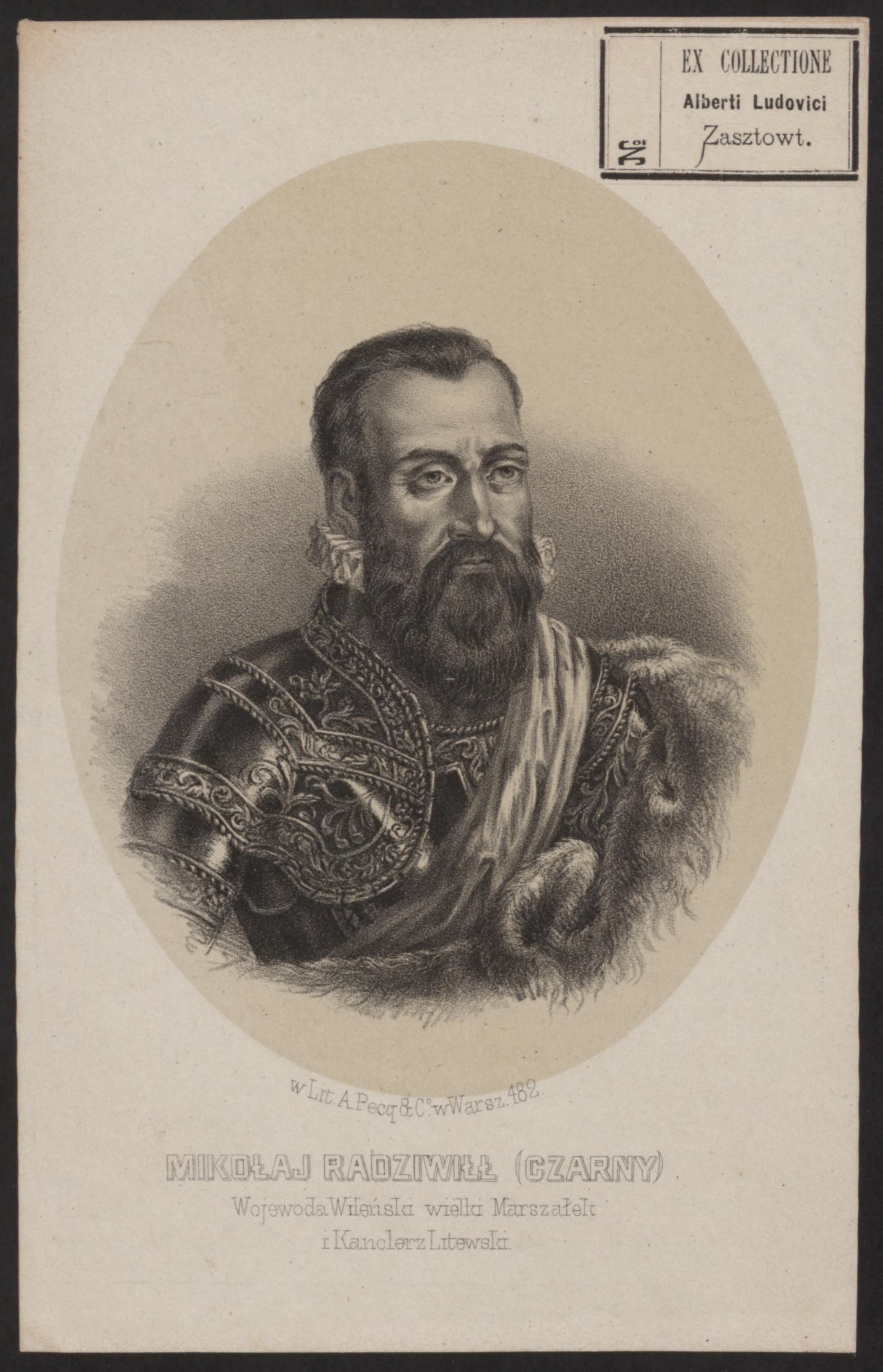 Kunigaikštis Mikalojaus Radvila Juodasis (1515–1565) : litografija (XIX a. II pusė)