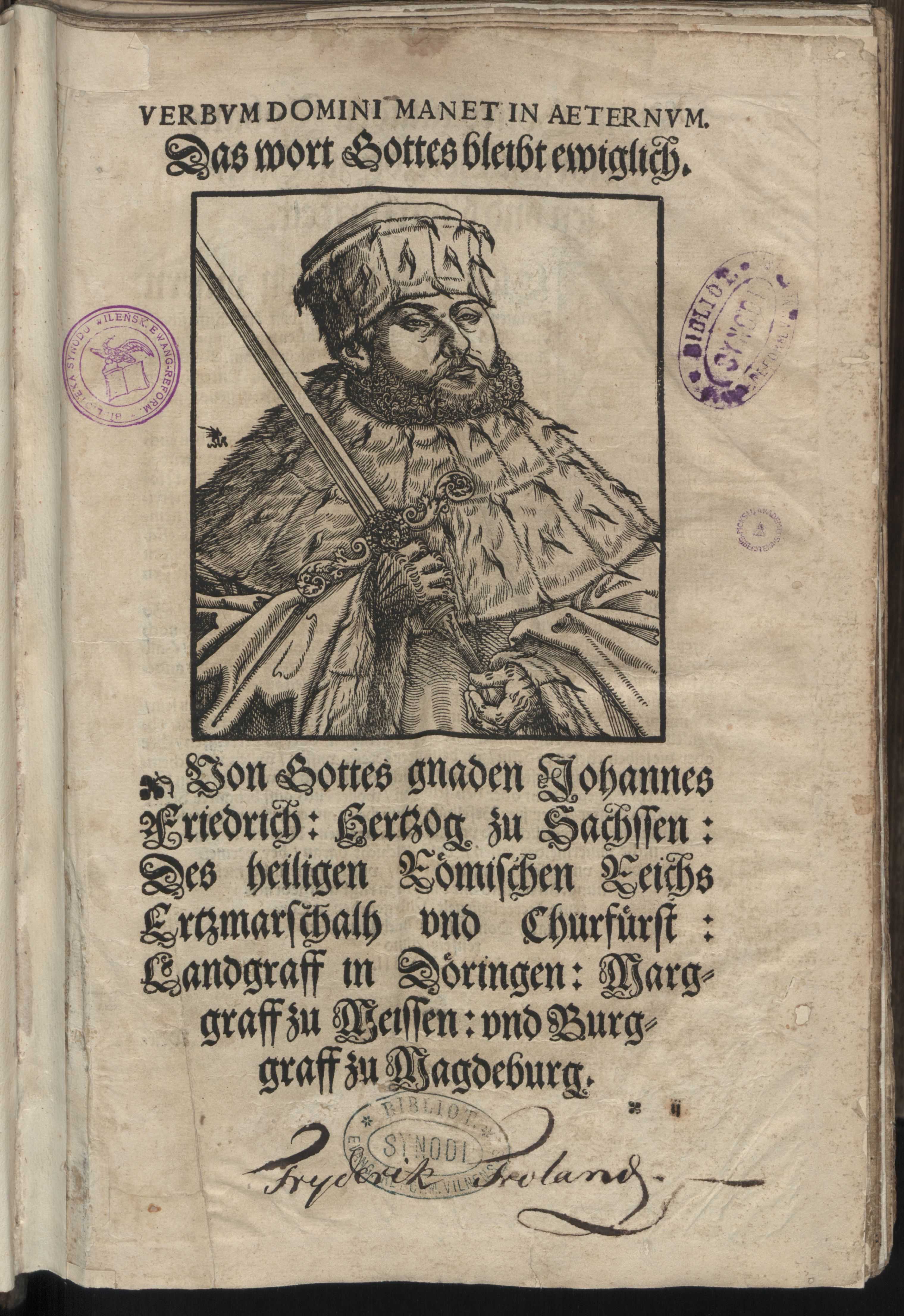 Saksonijos kurfiursto Friedricho III (1463–1525) portretas