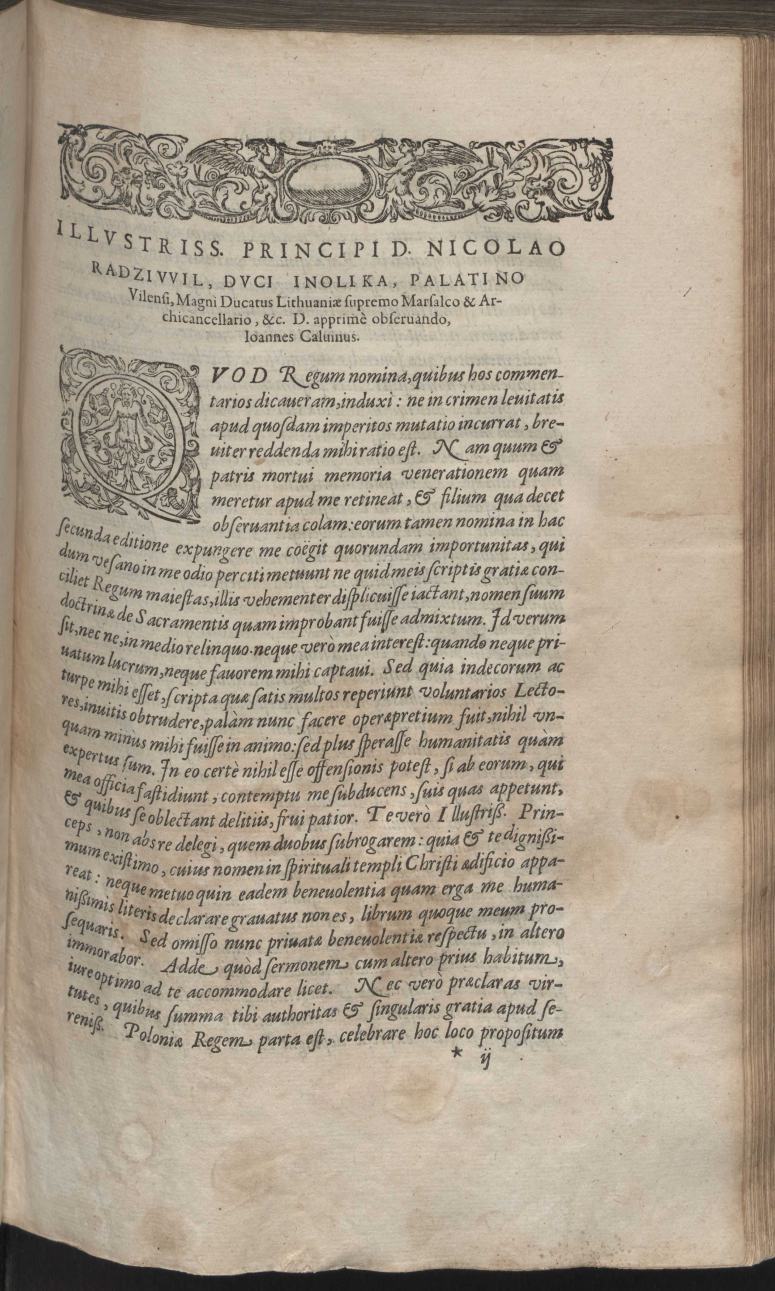 J. Calvino laiško, 1560 m. rašyto Ženevoje M. Radvilai Juodajam, publikacijos pradžia (1609)