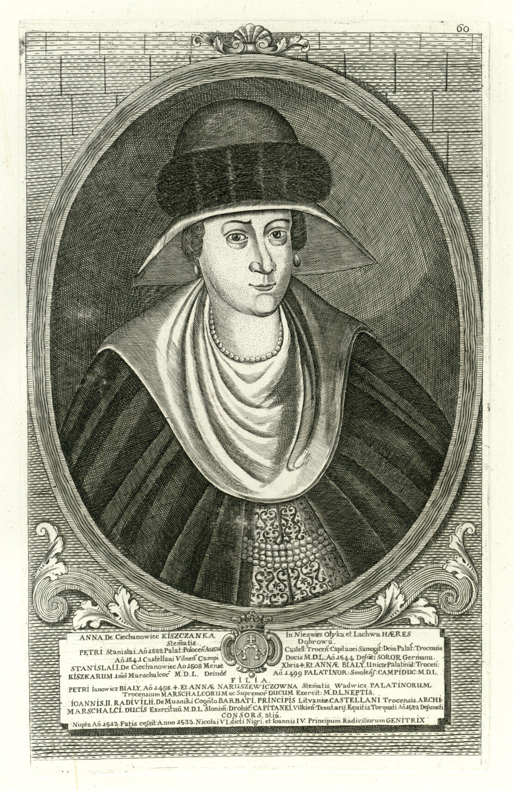 Ona Kiškaitė Radvilienė (m. 1533) : vario raižinys, XVIII a.