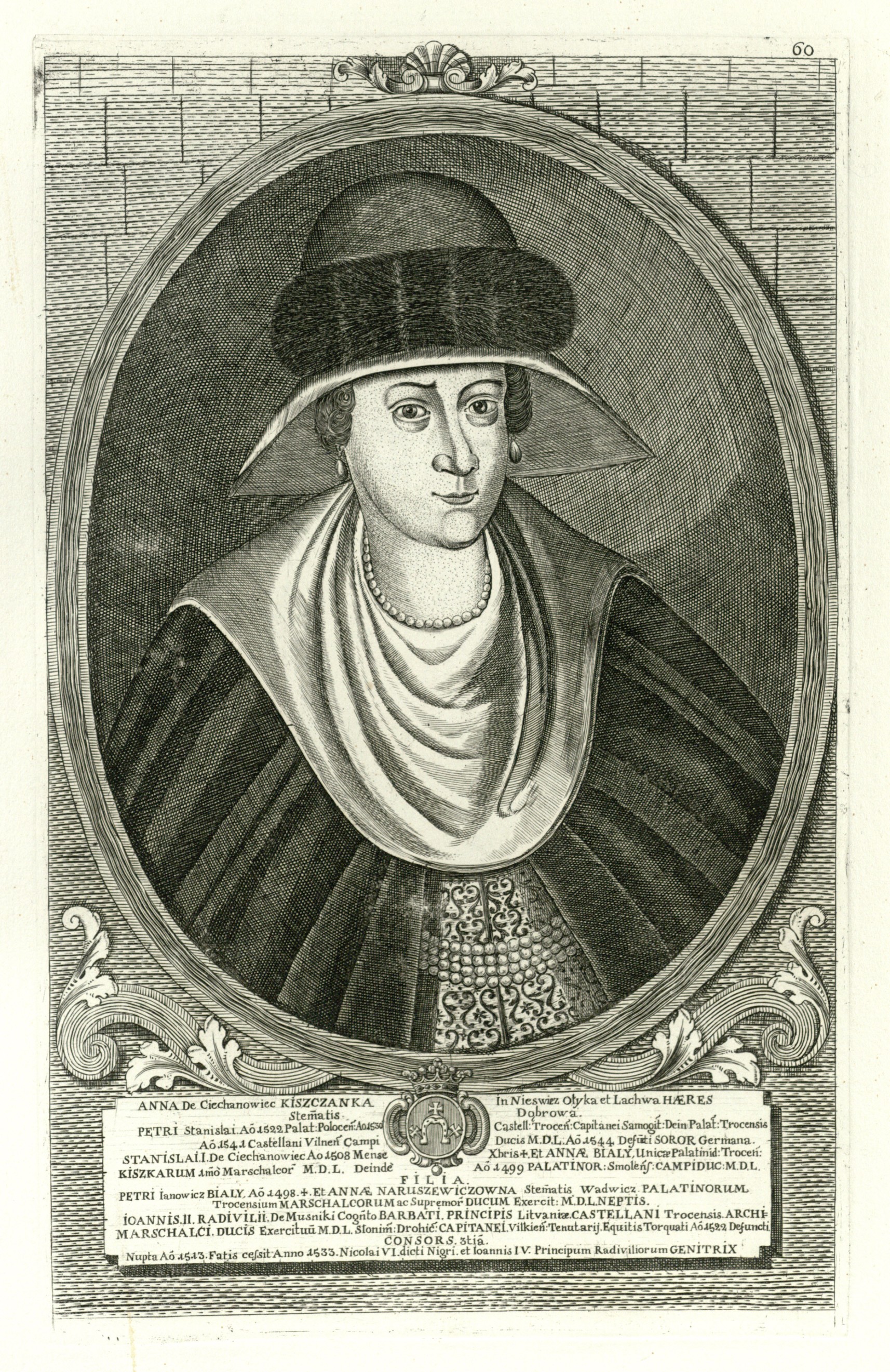 Ona Kiškaitė Radvilienė (m. 1533) : vario raižinys, XVIII a.