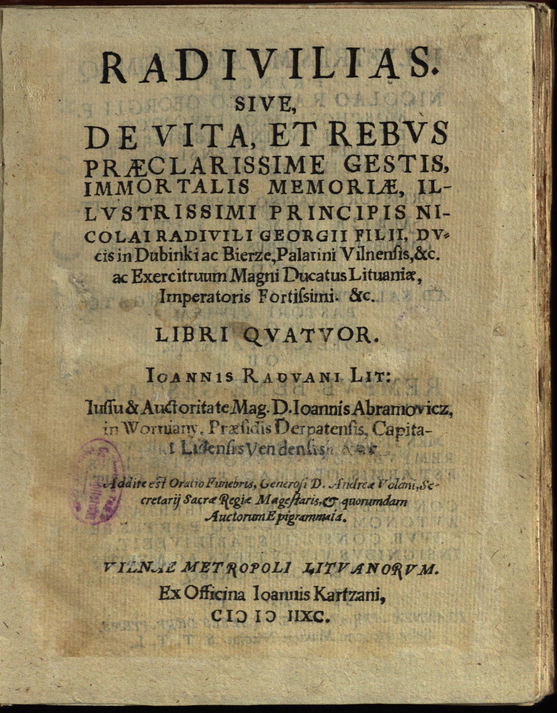 Radvanas, Jonas (m. po 1592). Radivilias … (1592)