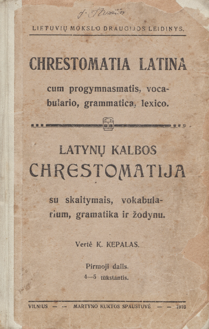 Chrestomatia Latina. D. 1.