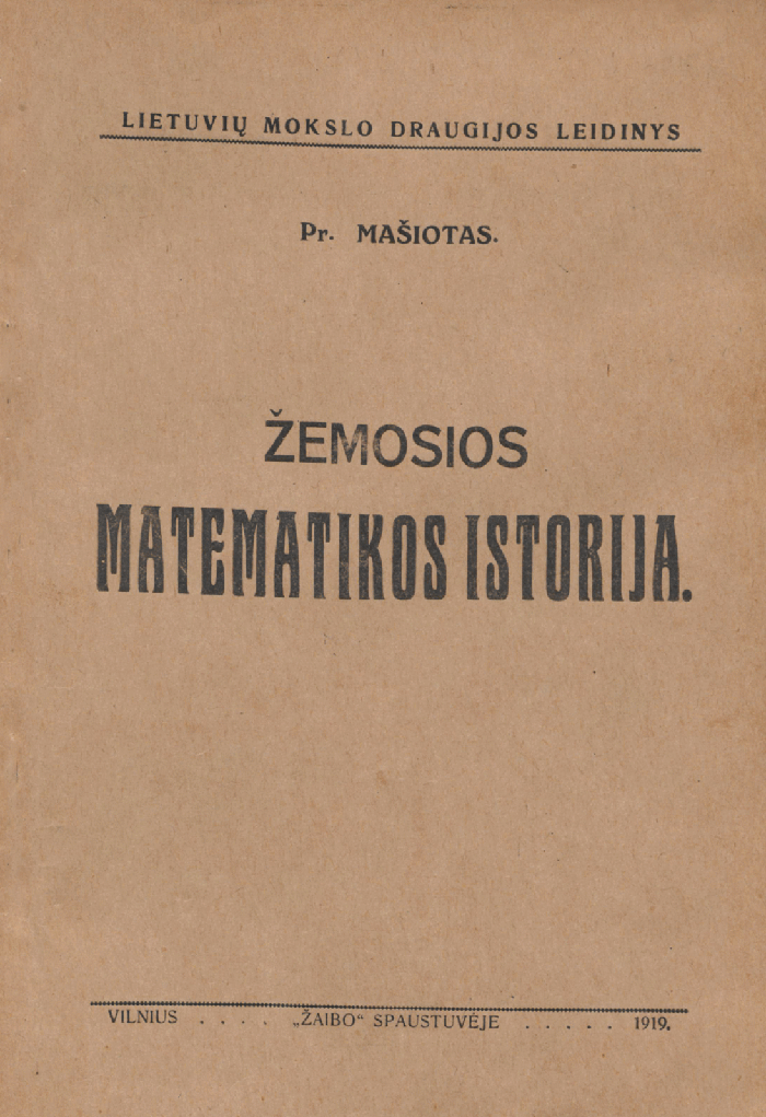 Žemosios matematikos istorija