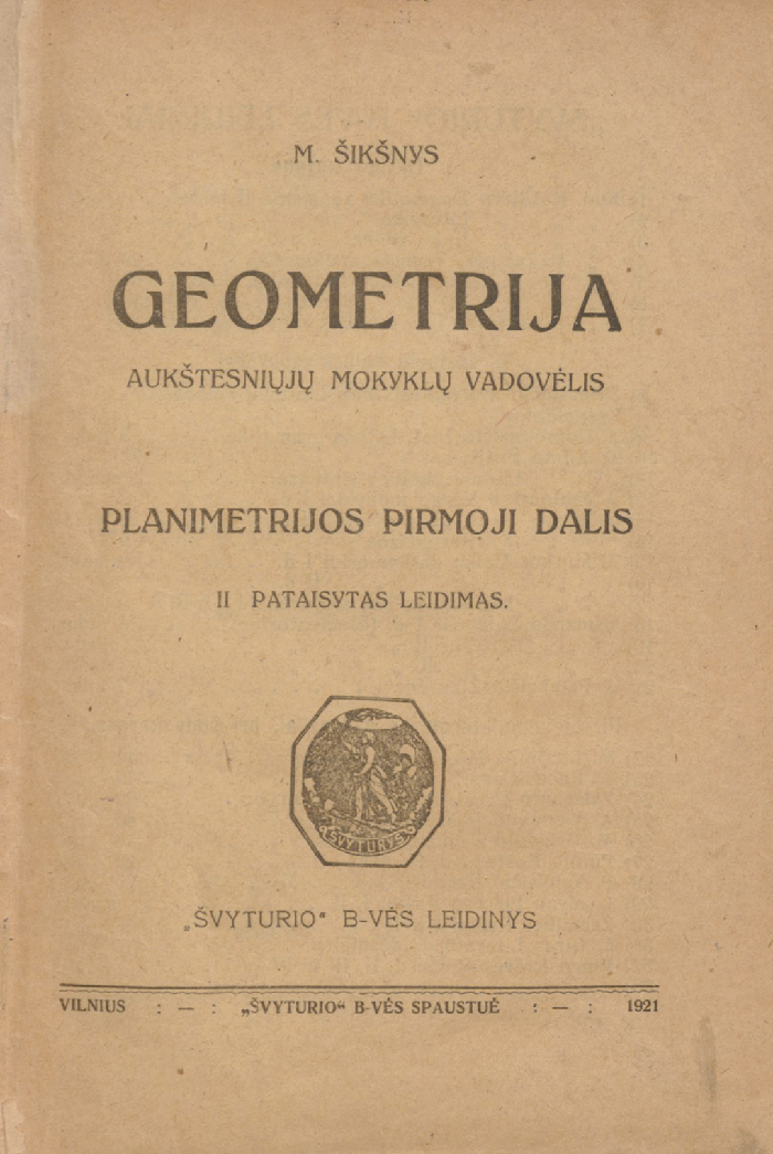 Geometrija. D. 1