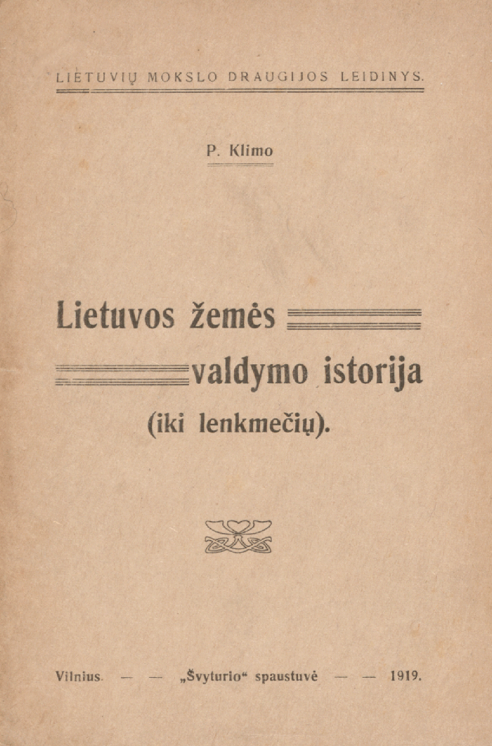 Lietuvos žemės valdymo istorija