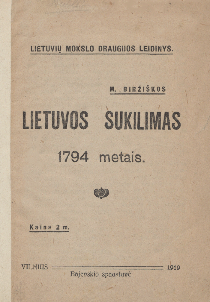 Lietuvos sukilimas 1794 metais