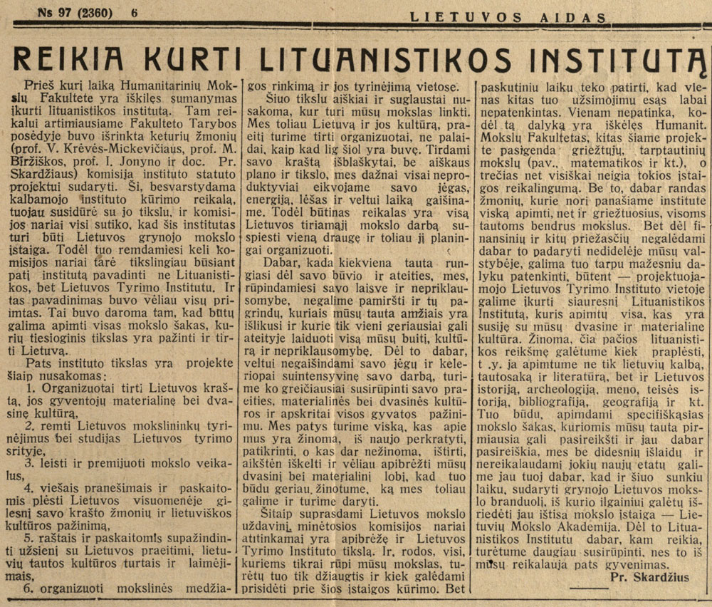 Lietuvos aidas, 1935, bal. 29