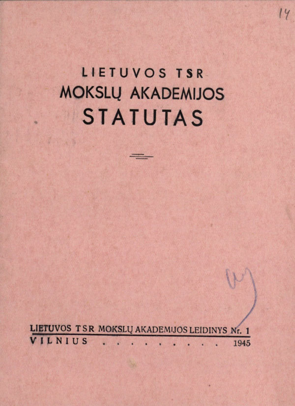 Lietuvos TSR mokslų akademijos statutas