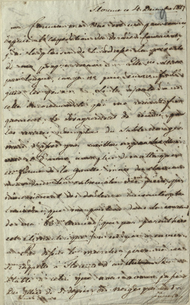 Mykolo Kleopo Oginskio laiškas žmonai Marijai de Neri Oginskienei