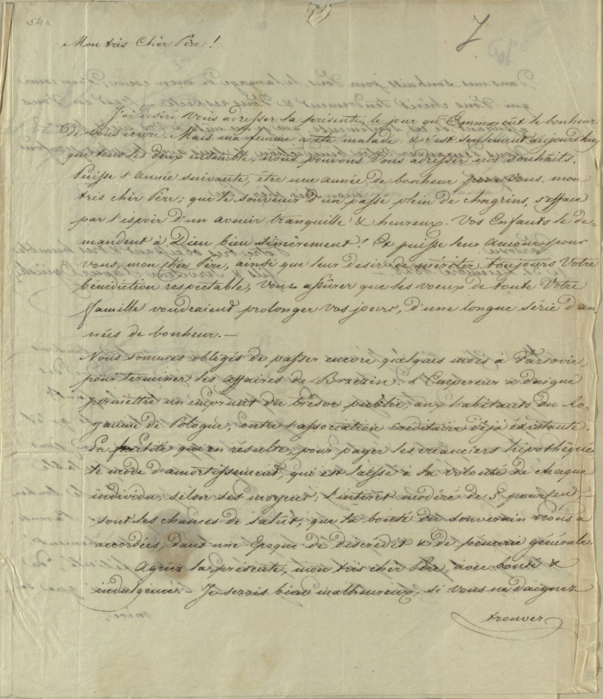 Pranciškaus Ksavero ir Teodoros Oginskių laiškas Mykolui Kleopui Oginskiui