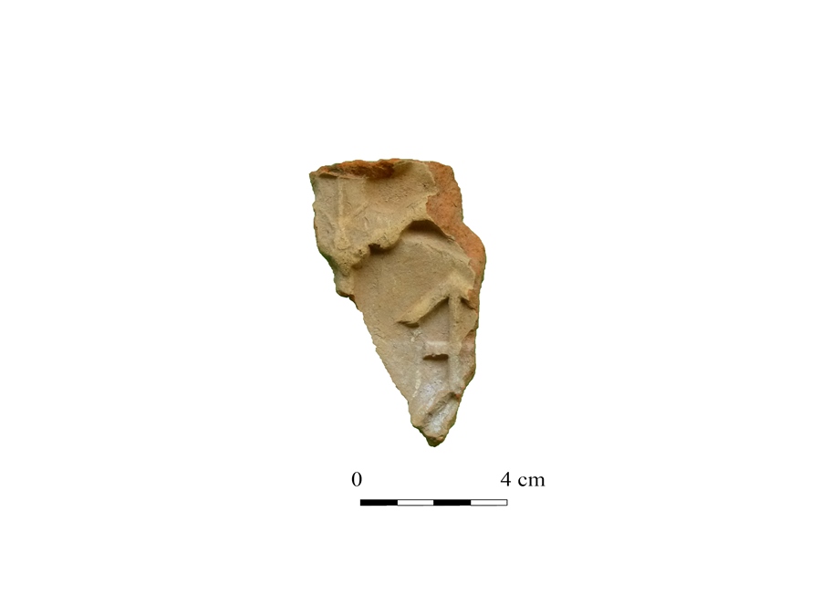 Plokštinio, herbinio koklio fragmentas