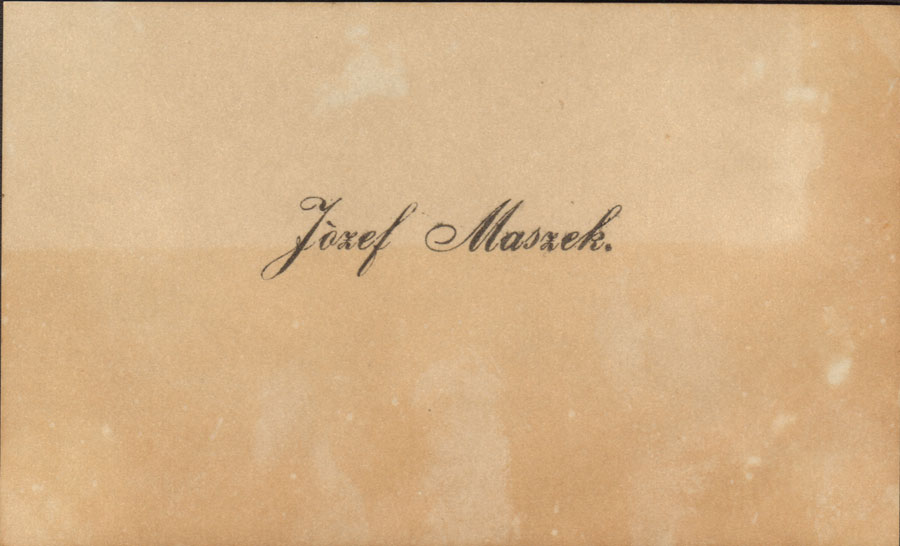 Josefo Mašeko vizitinė kortelė